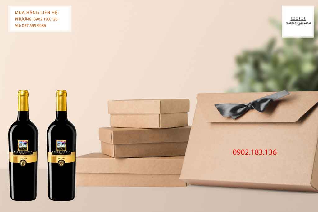 Rượu Vang Ý Brecciarolo Gold Velenosi cho biếu tặng Rượu Vang Ý Brecciarolo Gold cho biếu tặng tết và các dịp lễ trong năm