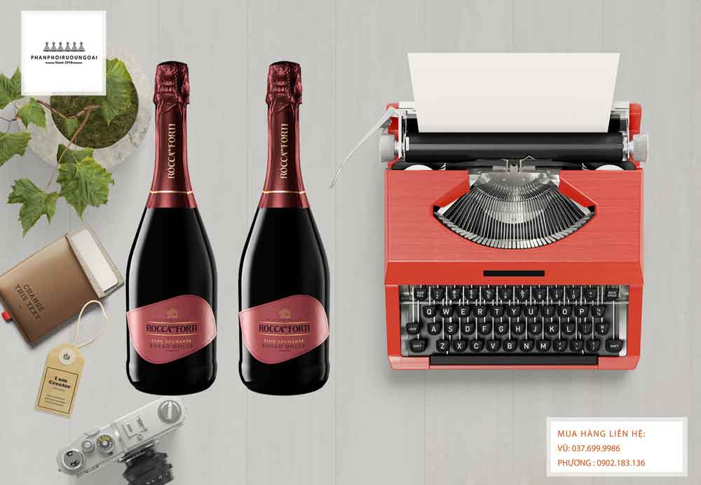 Rượu vang nổ Ý Rocca dei Forti Rosso Dolce Ảnh Rượu vang nổ Ý Rocca dei Forti Rosso Dolce