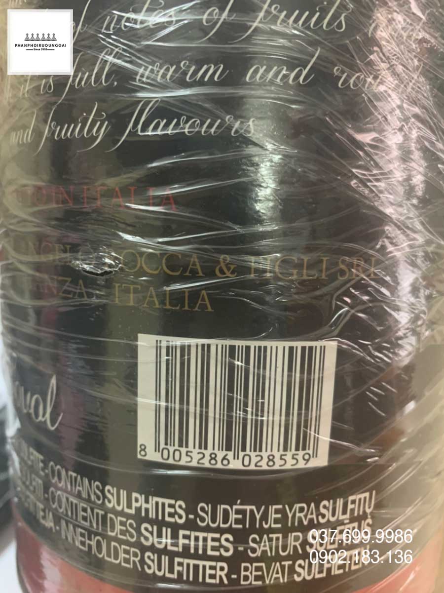 Barcode của rượu vang bịch Ý Rocca Negroamaro Primitivo 3 L 