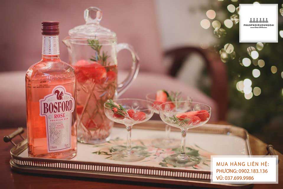 Ly Cocktail và rượu Bosford Rose Premium Gin Ly Cocktail và rượu Bosford Rose Premium Gin