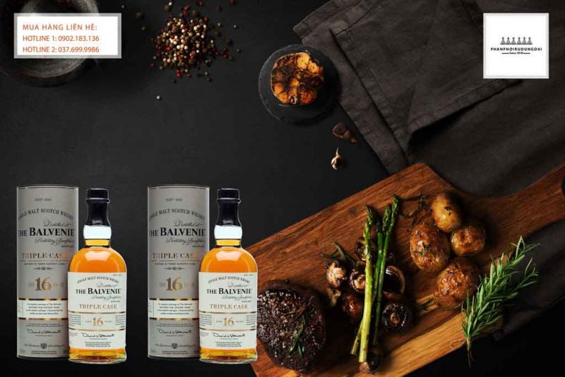 Rượu Balvenie 16 Triple Cask và món ăn ngon 