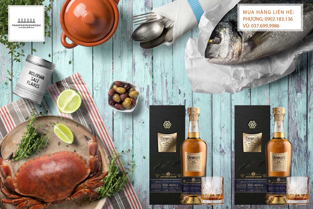 Rượu Dewar's 25 Year Old và các món hải sản Rượu Dewar's 25 Year Old và các món hải sản