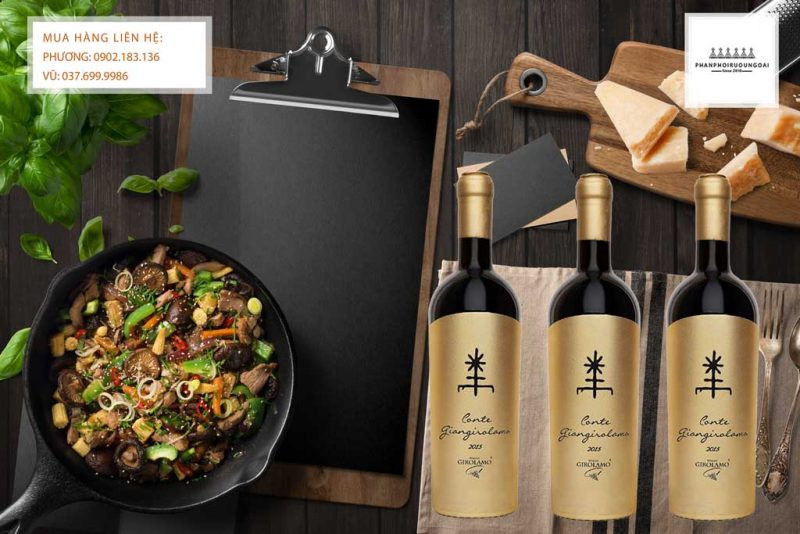 Rượu vang ý Conte Giangirolamo Gold Edition và món ăn Rượu vang ý Conte Giangirolamo Gold Edition và món ăn