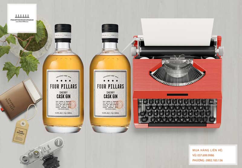 Rượu Four Pillars Sherry Cask Gin thích hợp để uống trực tiếp hoặc pha cocktail 