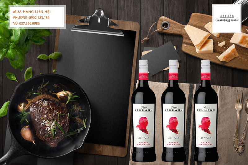 Rượu vang Úc Peter Lehmann Art N Soul Shiraz Grenache và món thịt bò