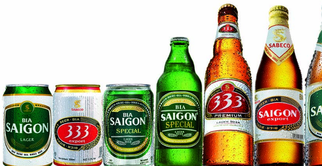 Các loại bia của nhà máy bia Sabeco 