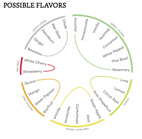 Hương vị có thể có của giống nho rượu Riesling Hương vị có thể có của giống nho rượu Riesling