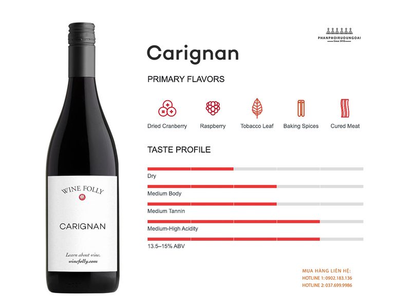 Thông tin giống nho rượu Carignan Thông tin giống nho rượu Carignan