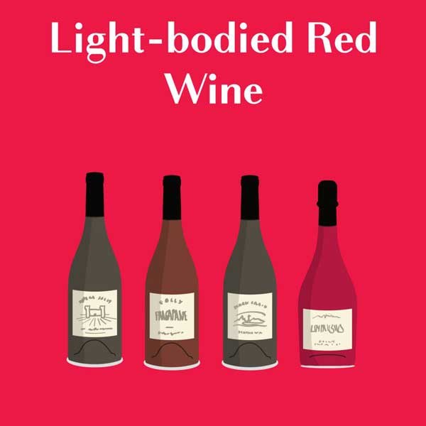 rượu vang thuộc Light-Bodied Red Wine Tìm hiểu thông tin về các loại rượu vang thuộc Light-Bodied Red Wine