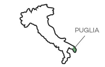 Vùng gót giầy Puglia tại miền nam nước Ý 