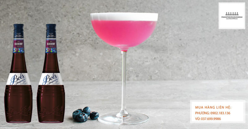 Cocktail Blueberry Sour từ rượu Bols Blueberry Cocktail Blueberry Sour từ rượu Bols Blueberry