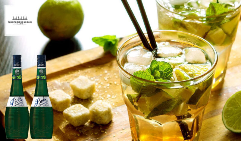 Cocktail Green Tea Mojito từ rượu Bols 