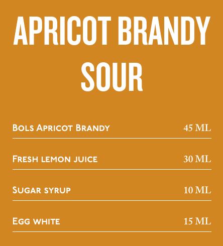 Công thức Cocktail Apricot Brandy Sour 