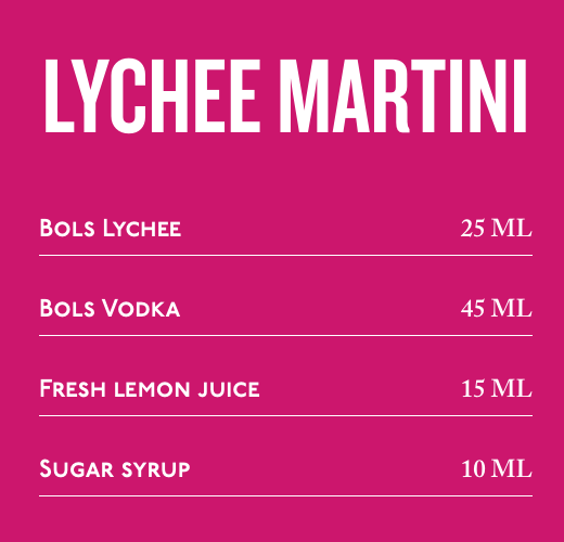 Công thức Cocktail Lychee Martini 
