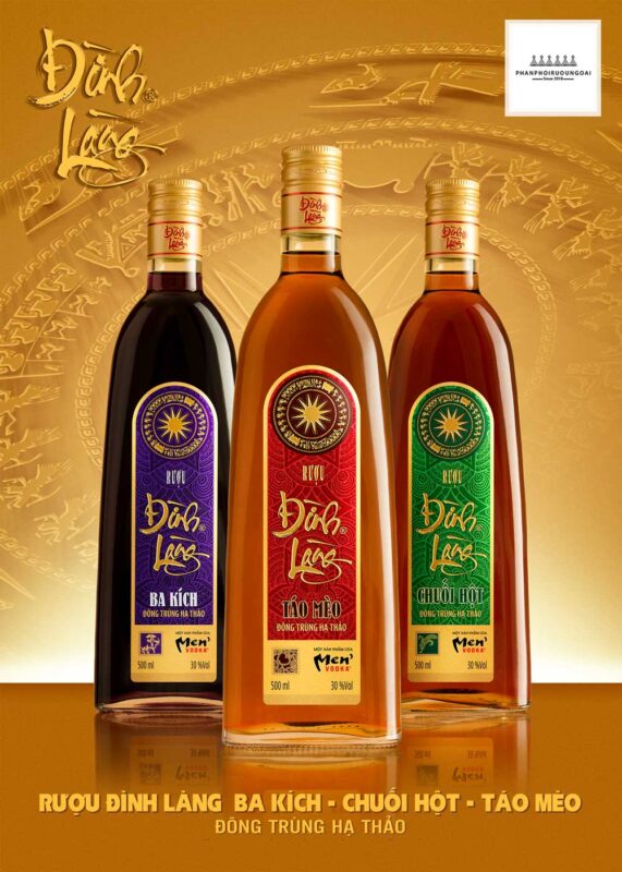 Dòng rượu ngâm cao cấp - Rượu Đình Làng của Vodka Men