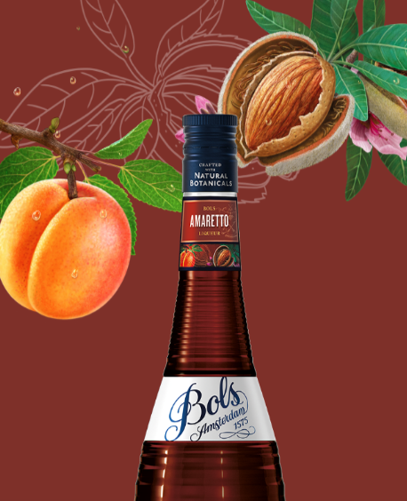 Rượu Bols Amaretto - rượu mùi hương hạt điều và chút ghi chú của mơ 