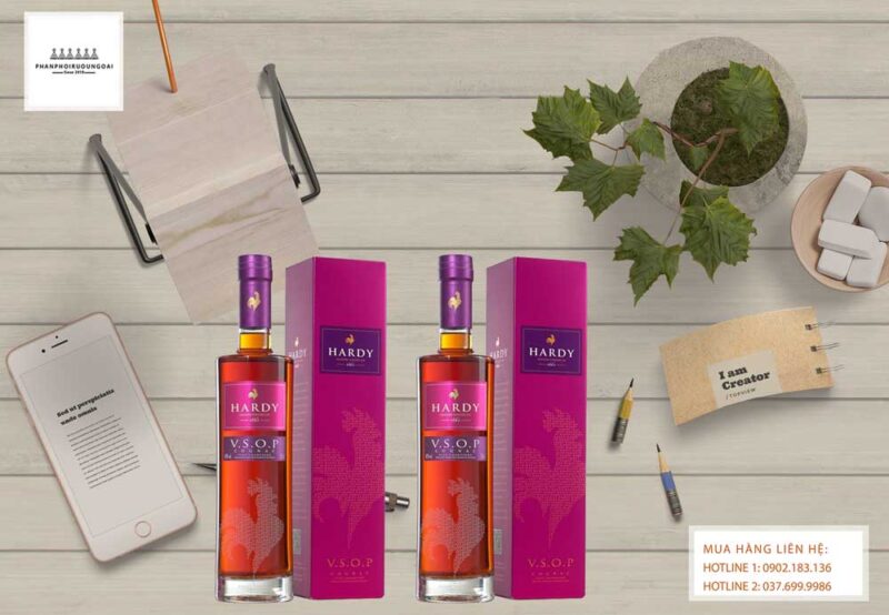 Rượu Cognac Hardy lịch lãm và sang trọng cho biếu tặng