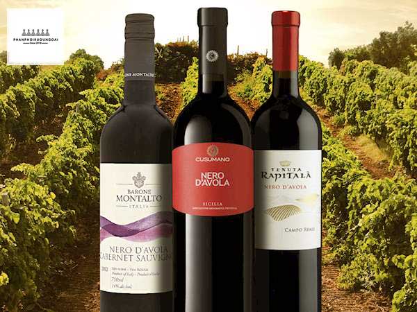 Các loại rượu vang Nero D' Avola từ Sicily , Italy 