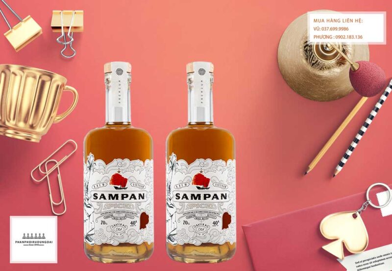 Rượu Rhum Sampan Spiced thích hợp để pha chế và uống trực tiếp 