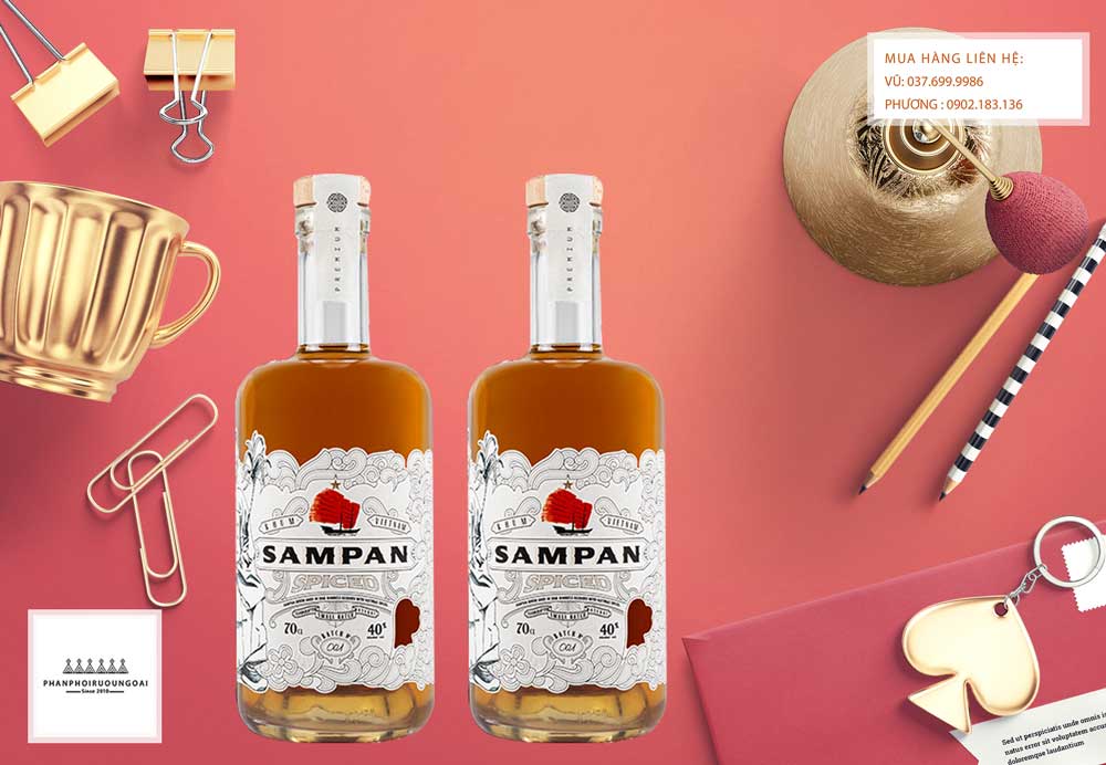 Rượu Rhum Sampan Spiced , sản phẩm sắp được ra mắt của Sampan