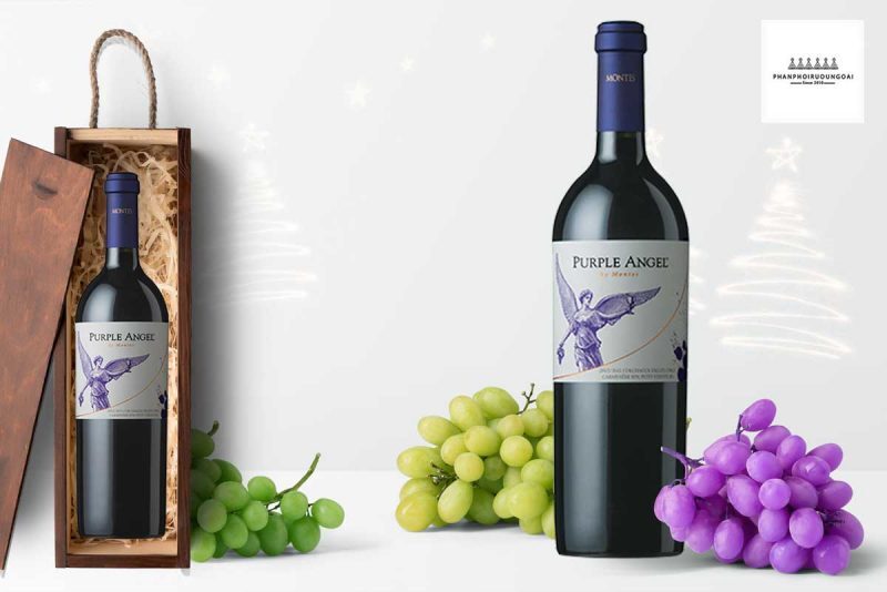 Rượu vang Chile Purple Angel được phối trộn các giống nho 