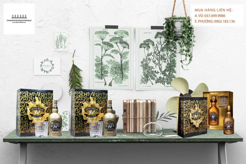 Ảnh Rượu Chivas XV hộp quà tết 2021 thích hợp cho biếu tặng và thưởng thức 
