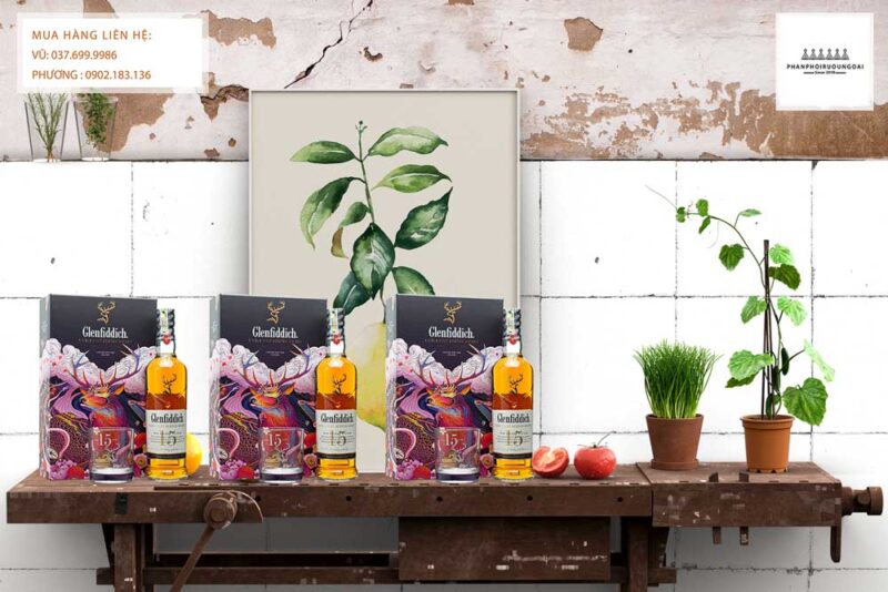 Ảnh Rượu Glenfiddich 15 hộp quà tết 2021 cho biếu tặng