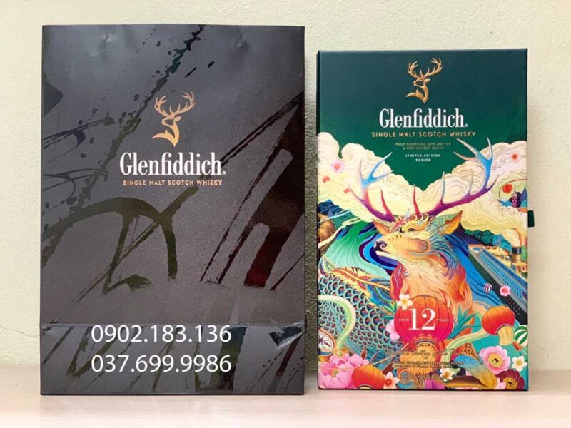 Ảnh thực tế của rượu Glenfiddich 12 năm hộp quà tết 2021 cho biếu tặng