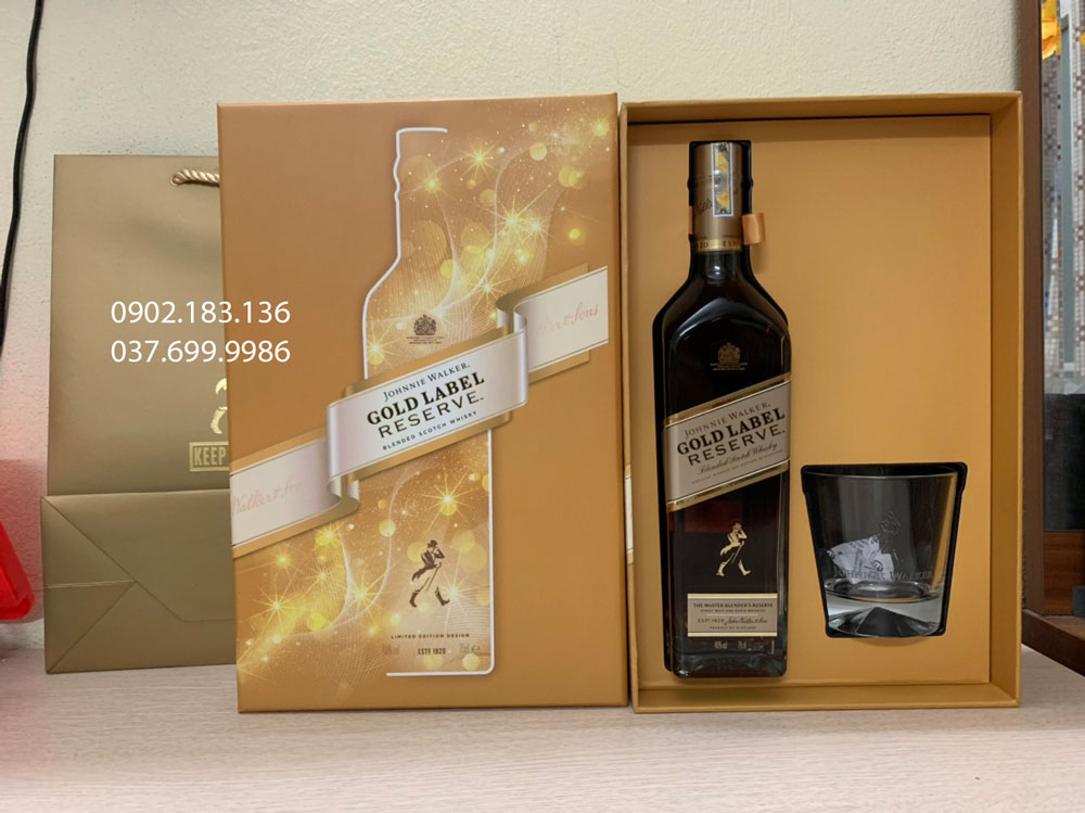 Rượu Johnnie Walker Gold Label Reserve hộp quà tết 2021 Ảnh thực tế của rượu Johnnie Walker Gold Label Reserve hộp quà tết 2021