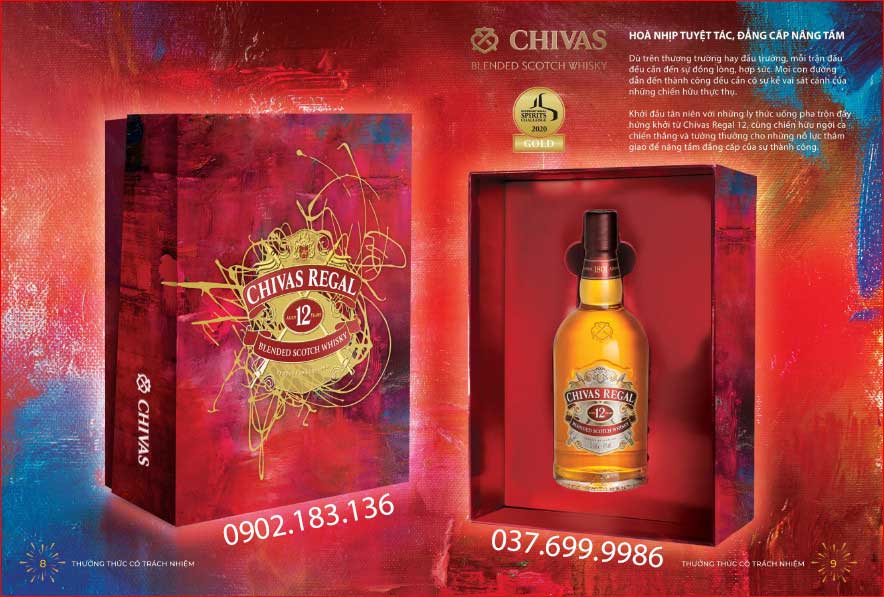 Đẳng cấp nâng tầm với rượu Chivas 12 hộp quà tết 2021