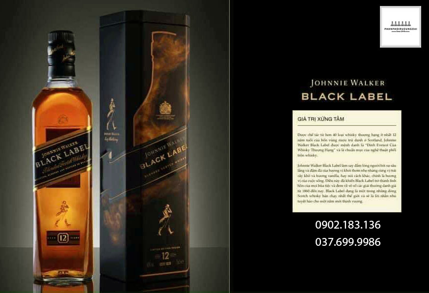 Giá trị xứng tầm với rượu Johnnie Walker Black Label hộp quà tết 2021