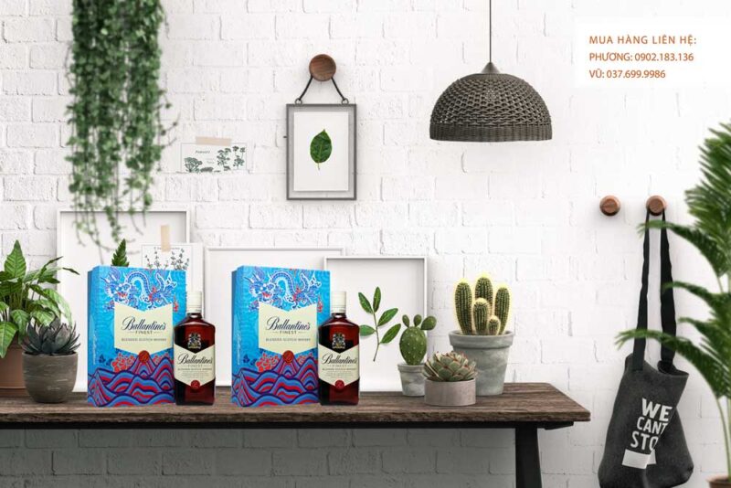 Hình ảnh rượu Ballantine's Finest hộp quà tết 2021