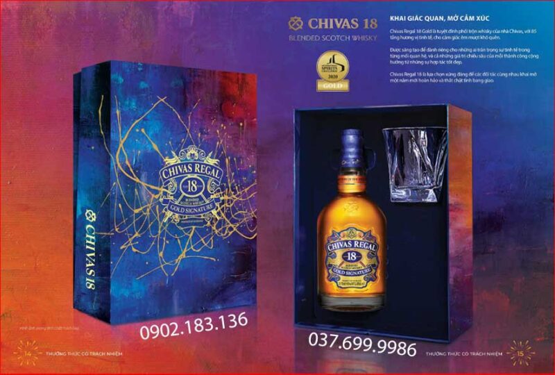 Khai giác quan mở cảm xúc với rượu Chivas 18 hôp quà tết 2021