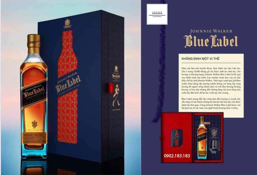 Khẳng định vị thế với rượu Johnnie Walker Blue Label hộp quà tết 2021