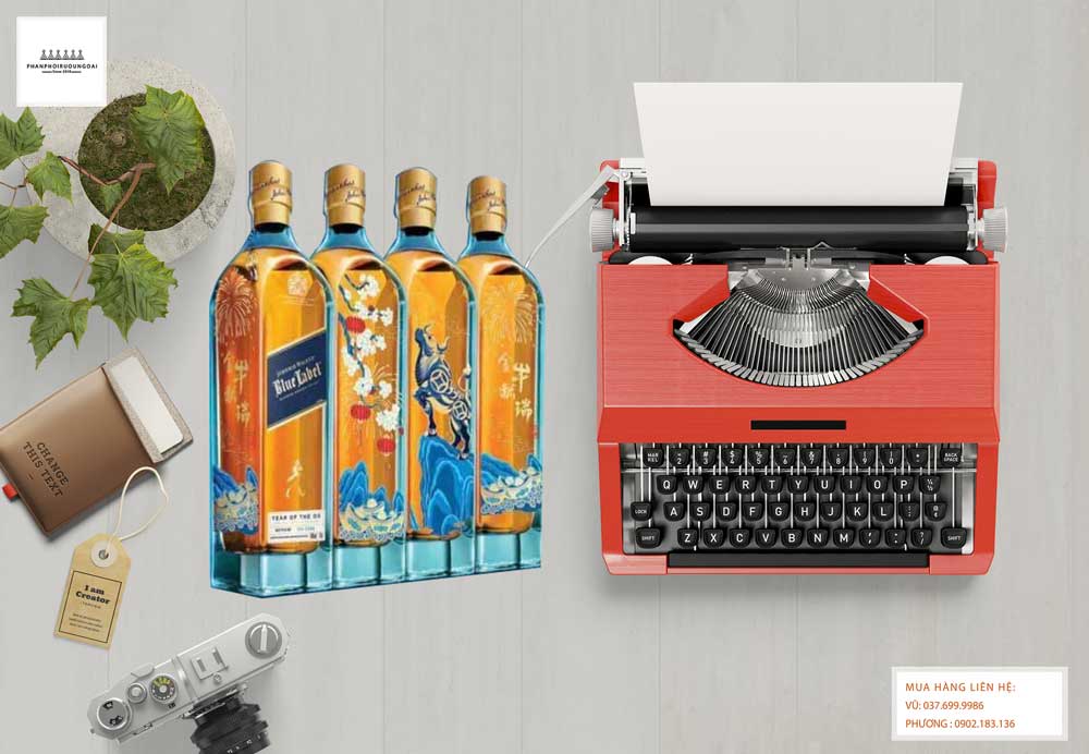 Rượu Johnnie Walker Blue Label Year Of The OX 2021 phiên bản giới hạn