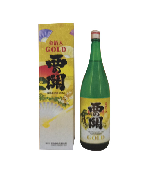 Rượu Sake Nishino Seki Gold Leaf 1.8 L - Lá Vàng 