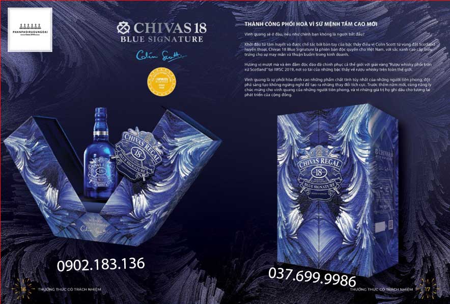 Sứ mệnh trong tầm cao mới với rượu Chivas 18 Blue Signature hộp quà tết 2021