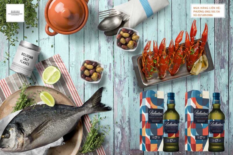 Thưởng thức rượu Ballantine's Artist Edition với các món hải sản Thưởng thức rượu Ballantine's Artist Edition với các món hải sản