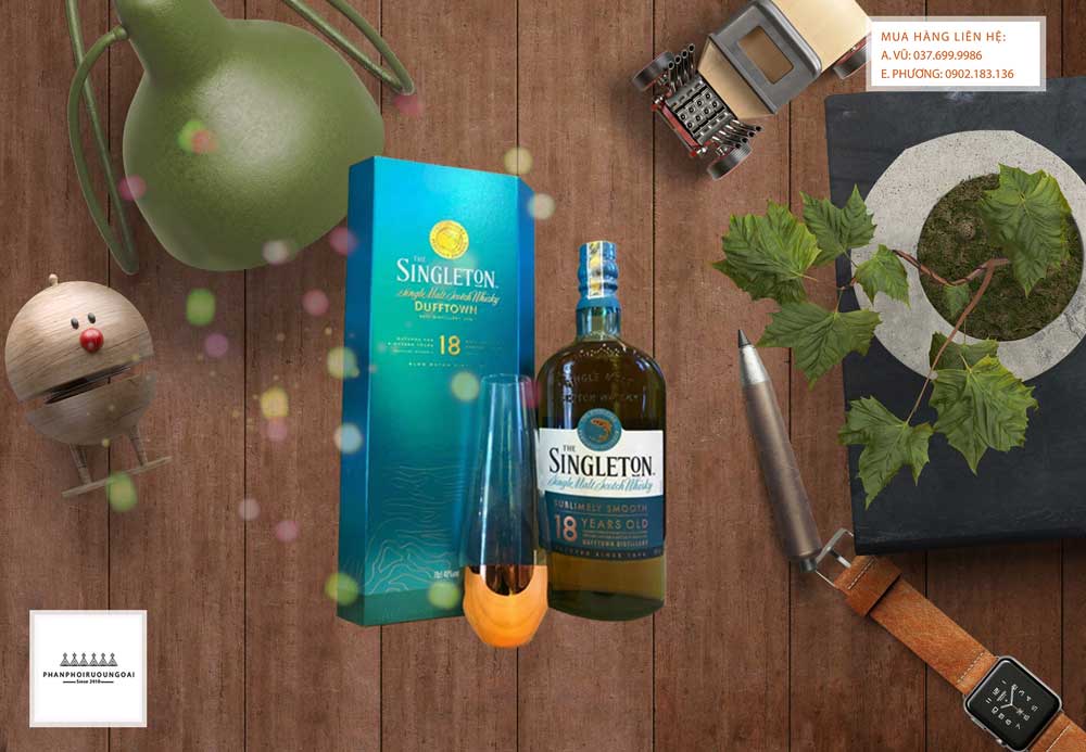 Ảnh Rượu Singleton 18 năm hộp quà tết 2021