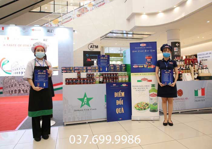 Điểm đổi quà thực phẩm Ý tại Aeon Mall Hà Nội