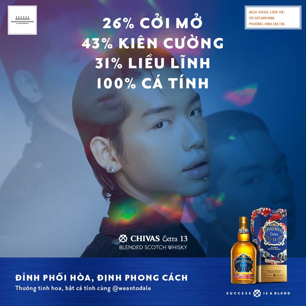 Định phong cách với rượu Chivas Extra 13 năm American Rye Cask