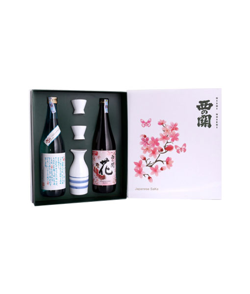 Mở hộp rượu Sake Nishino Seki hộp quà tết 2021 set 8