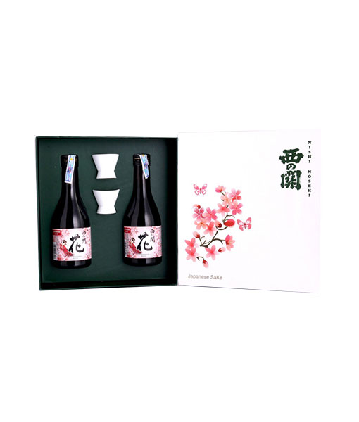 Mở hộp rượu Sake Nishino Seki Hana hộp quà tết 2021
