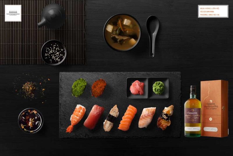 Thưởng thức rượu Singleton 21 năm Dufftown với Sushi 