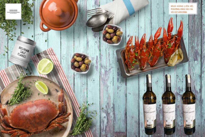 Thưởng thức rượu vang Chateau Dalat Single Edition Sauvignon Blanc với các món hải sản Thưởng thức rượu vang Chateau Dalat Single Edition Sauvignon Blanc với các món hải sản