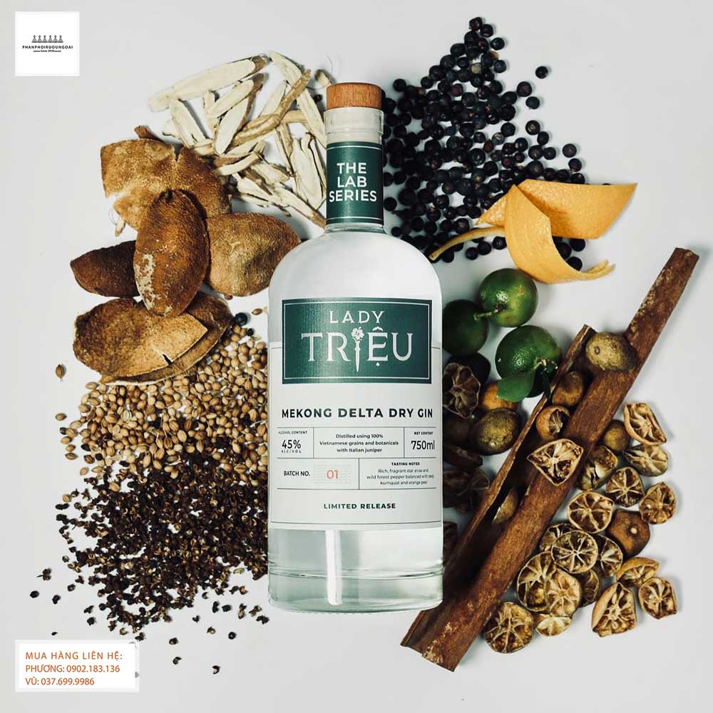 Ảnh Rượu Lady Trieu Mekong Delta Dry Gin
