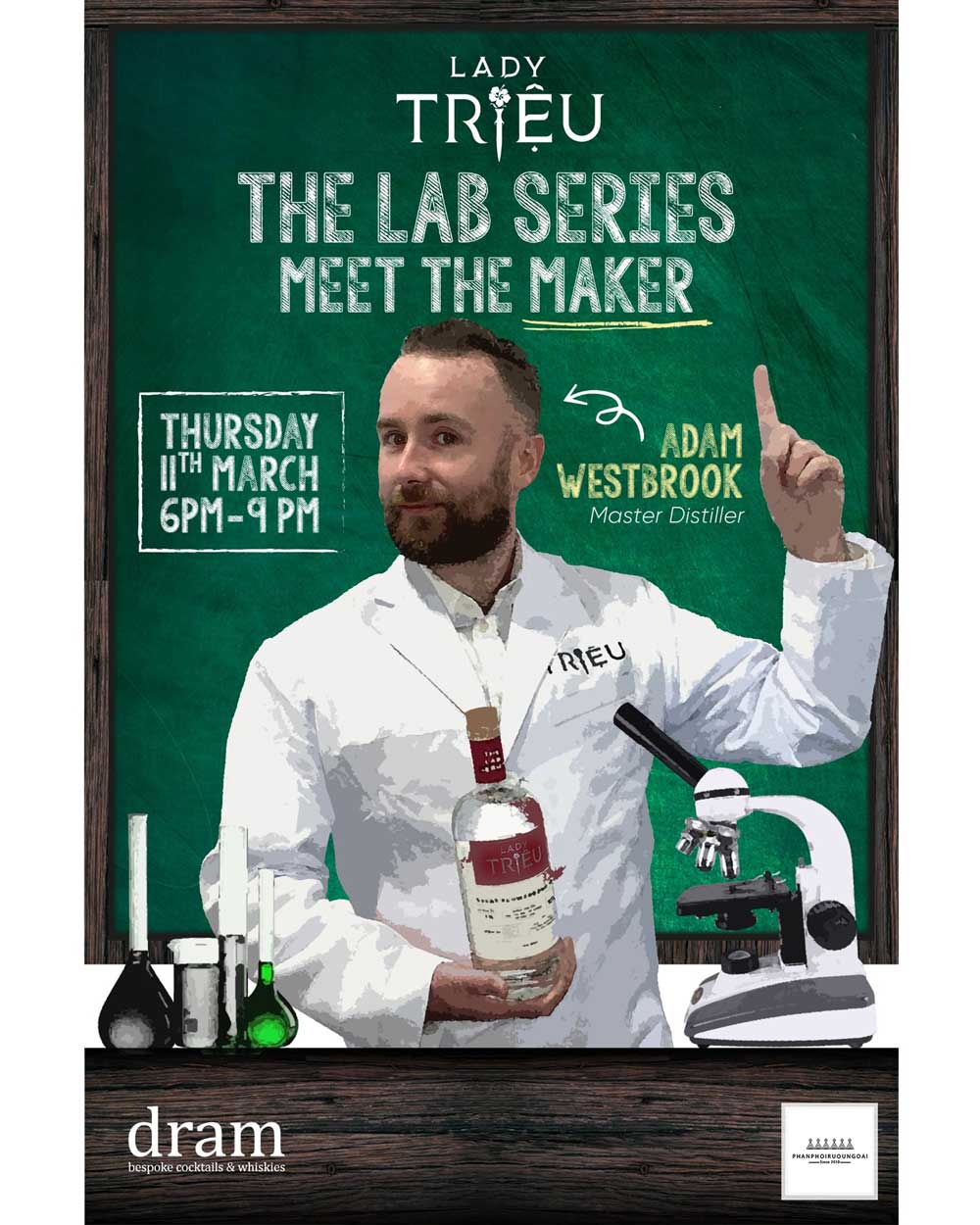 Bậc thầy trưng cất rượu Adam Westbrook của nhà Lady Trieu