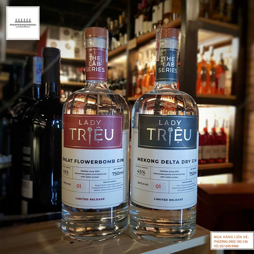 Ảnh chụp thực tế rượu Gin Lady Trieu tại Việt Nam