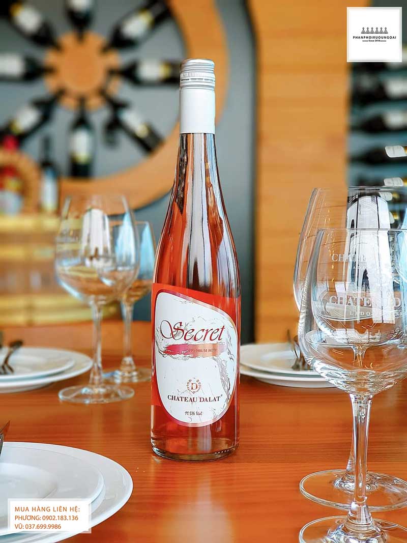 Rượu vang Chateau Dalat Secret Premium Rose 
