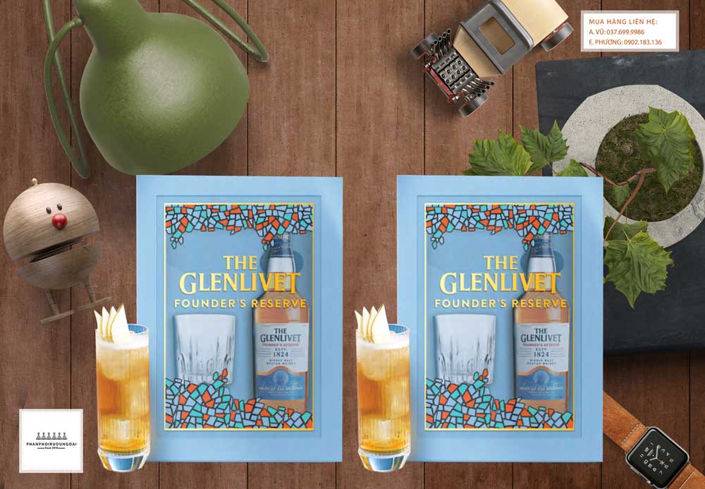 Hình ảnh hộp quà tết rượu Glenlivet Founder's Reserve 2022